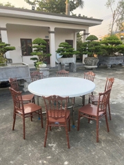 Bàn tròn nhựa 1m4, bàn nhựa 1m4 giá rẻ, bàn nhựa lớn, bàn tròn cao cấp, bàn nhựa cho quán ăn  aladanh-net-vn