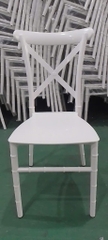 ghế tựa chữ X trắng sứ