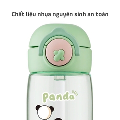 BÌNH NƯỚC TRẺ EM PANDA 480ML HOKORI 0080
