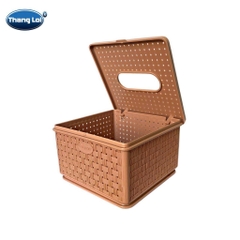 Hộp giấy vuông đan mây lớn  TL065