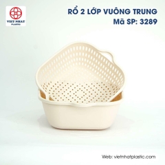 rổ 2 lớp vuông trung 3289