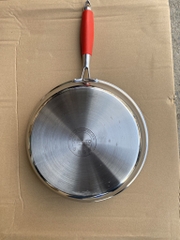 chảo inox đáy từ liền khối 30 cm hioko