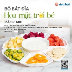 BỘ BÁT ĐĨA HOA MẶT TRỜI BÉ 6811