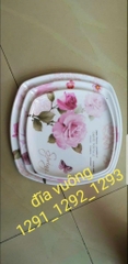 đĩa vuông hoa 1291