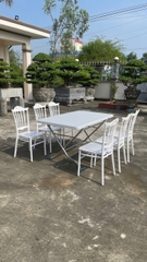 Bàn nhựa chữ nhật 80x1m4 chân liền – Bền đẹp, tiện lợi cho mọi không gian
