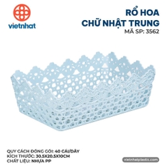 RỔ HOA CHỮ NHẬT TRUNG 3562