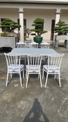Bàn nhựa chữ nhật 80x1m4 chân liền – Bền đẹp, tiện lợi cho mọi không gian