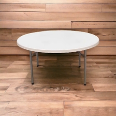 bàn nhựa tròn 150 cm chân liền kẽm sơn tĩnh điện