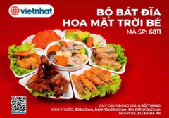 BỘ BÁT ĐĨA HOA MẶT TRỜI BÉ 6811