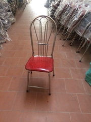 ghế tựa inox đỏ