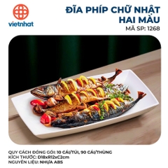 ĐĨA PHÍP CHỮ NHẬT HAI MÀU 1268