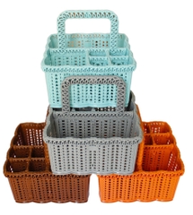 rổ vuông trung 6 ngăn có quai TL 054