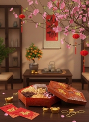 mứt nhạc lục năng vân gỗ