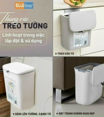 thùng rác treo tường megahome 9L