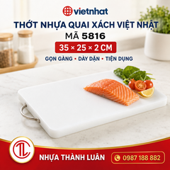 THỚT NHỰA CHỮ NHẬT QUAI QUAI XÁCH 35X25X2 CM 5816