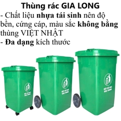 THÙNG RÁC CÓ BÁNH XE 120L GLCC 9110