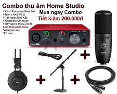 Combo thu âm Home Studio Focusrite Solo 3rd và AKG