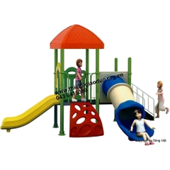 Khu liên hoàn 2 khối 1 cầu trượt ống