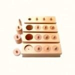 Bộ hình trụ có núm cao cấp làm từ gỗ sồi – Premium beechwood cylinders with 4 holes