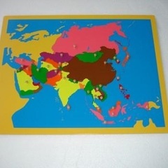 Bản đồ châu Á không có khung – Asia puzzle map without frame