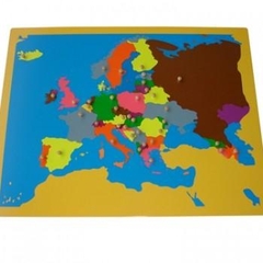 Bộ ghép hình bản đồ châu Âu không có khung – Europe Puzzle Map Without frame