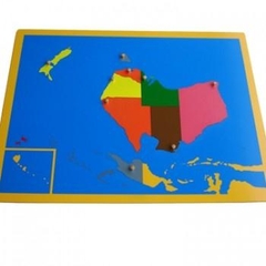 Bản đồ châu ÚC không có khung – Australia puzzle map without frame