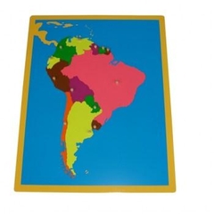 Bản đồ khu vực Nam Mỹ không có khung – South America puzzle map without frame