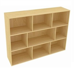 Giá đồ chơi 3 tầng 3 khoang gỗ tự nhiên