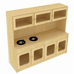 Tủ đồ chơi nhà bếp gỗ tự nhiên