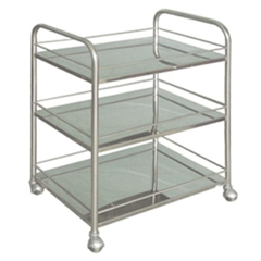 Xe đẩy 3 tầng innox