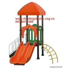 Khu liên hoàn 1 khối cầu trượt đôi