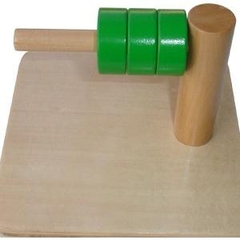 Các đĩa tròn nằm trên trục nằm ngang