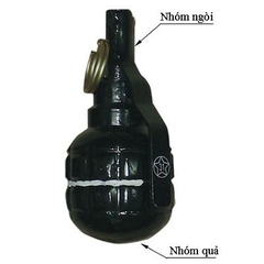 Mô hình lựu đạn luyện tập F1 vỏ gang