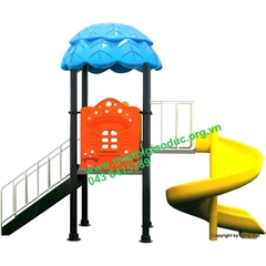 Khu liên hoàn 1 khối cầu trượt xoắn