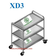 Xe đẩy thức ăn 3 tầng