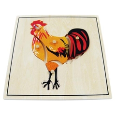 Ghép hình con gà trống – Rooster puzzle