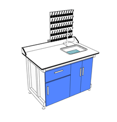 Bàn bồn rửa dụng cụ thí nghiệm