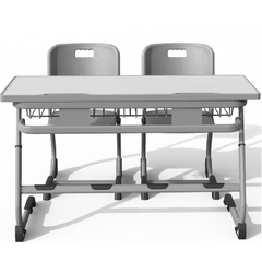 Bàn học sinh 2 chỗ S-study ergonomic ngồi tăng chỉnh khay thép