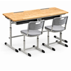 Bàn ghế học sinh rời 2 chỗ chân đứng– thiết kế công thái học (Ergonomic)