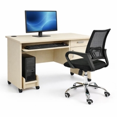 Bàn giáo Viên kết hợp vi tính gỗ MDF phủ Melamin vân gỗ