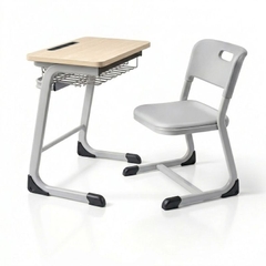 Bàn ghế học sinh 1 chỗ ngồi không tăng chỉnh S-study mặt gỗ MDF 18mm rộng 700mm
