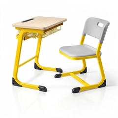 Bàn ghế học sinh 1 chỗ ngồi không tăng chỉnh S-study mặt gỗ MDF 25mm rộng 700mm