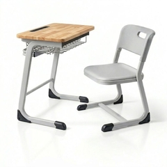 Bàn ghế học sinh 1 chỗ ngồi không tăng chỉnh S-study mặt gỗ Cao su mm rộng 700mm