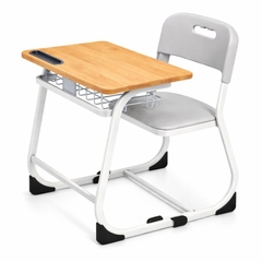 Bàn học sinh 1 chỗ ngồi không tăng chỉnh mặt gỗ Cao su rộng 600mm