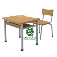 Bàn ghế học sinh 1 chỗ ngồi chân tròn