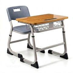 Bộ bàn ghế học sinh 1 chỗ ngồi không tăng chỉnh S-study mặt gỗ Veneer 700mm