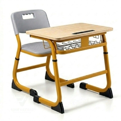 Bộ bàn ghế học sinh 1 chỗ ngồi tăng chỉnh S-study mặt gỗ MDF 18mm rộng 700mm