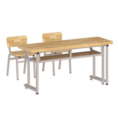 Bàn học sinh hai ghế rời gỗ cao su