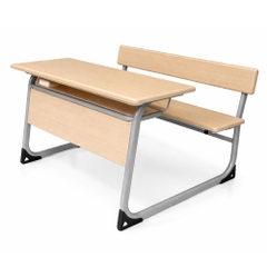 Bàn học sinh khung Oval ghế liền có tựa S-study ergonomic