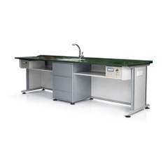 Bàn thí nghiệm hoá Sinh chân nhựa có 2 hộp điện